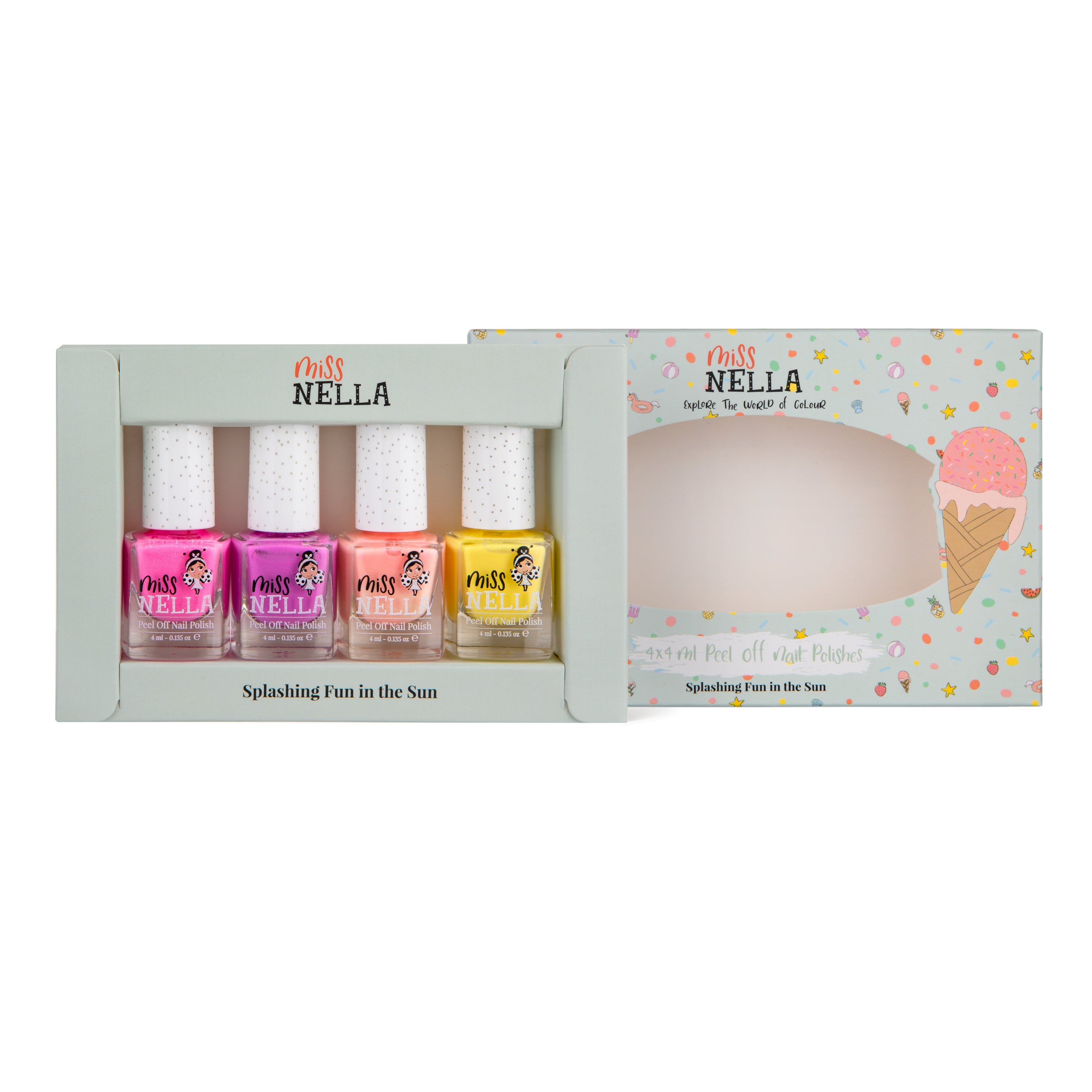 Non-Toxic Nail Polish 4-Set: Sparkle and Shine